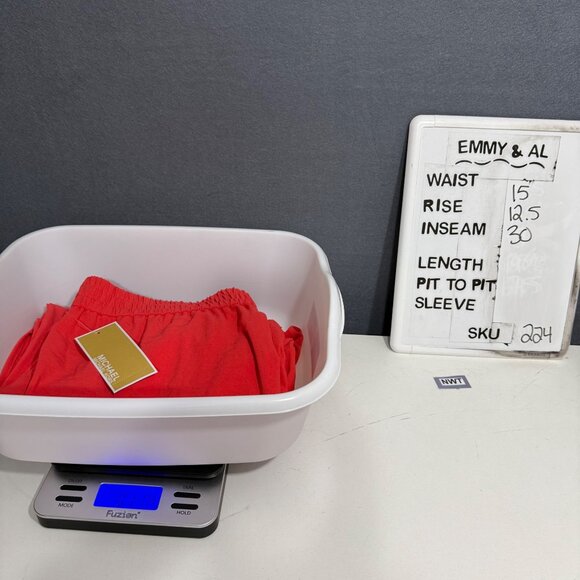 Michael Kors Womens Wide Leg Pant Size M Sea Coral Split Hem Flowy Beachy NEW - Picture 10 of 14